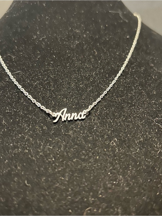 Jewelry - Personalized Silver Script 'Anna' Name Necklace - Women's Jewelry